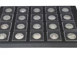 an image of a display case with a lot of coins in it