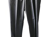 a black pants with a red tag hanging on a hanger