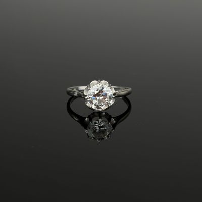 a diamond single stone ring