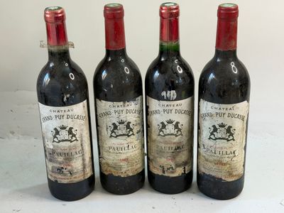 6 bouteilles Château GRAND PUY DUCASSE 3 en 1990 et 3 en 199…