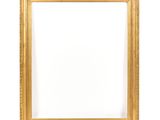 a gold frame with a white background