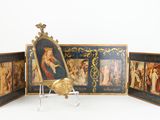 une photo d'un paravent sur lequel figure une image de Jésus