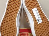 vans off the wall slip on sneakers in white and brown