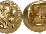 une pièce d'or portant l'image d'un homme