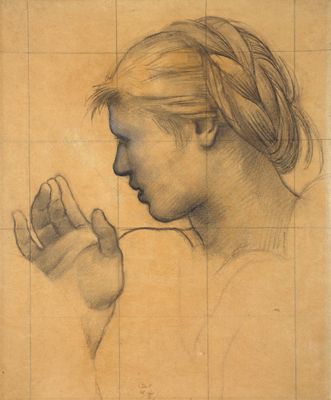 une image représentant le dessin d'une femme levant la main