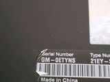 a picture of a close up of a label on a laptop