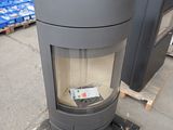 a stove that is sitting in the middle of the street