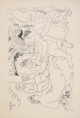 une image représentant un dessin en noir et blanc d'une femme et d'un chat