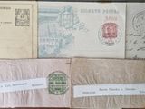 a lot of old envelopes sitting on a table