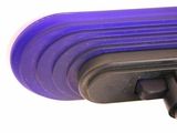 a close up view of a purple umbrella with a black handle