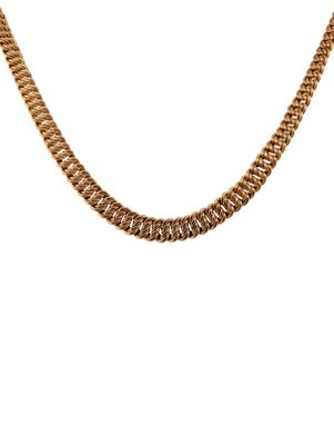 Collier ras de cou à maille américaine en chute en or jaune 750‰, chai - Photo 1