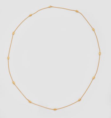 Sautoir von BVLGARI-"Parentesi" aus den 1990er Jahren Gelbgo…