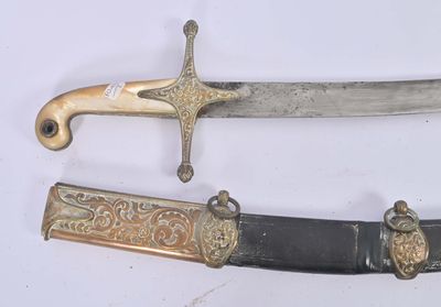 three different types of swords are displayed on a white surface