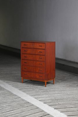 une petite commode dans une pièce au sol en parquet
