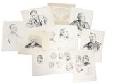plusieurs dessins représentant des hommes et des femmes sont disposés en cercle
