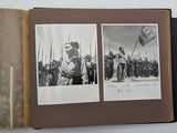 two black and white photos of a book with a picture of a soldier