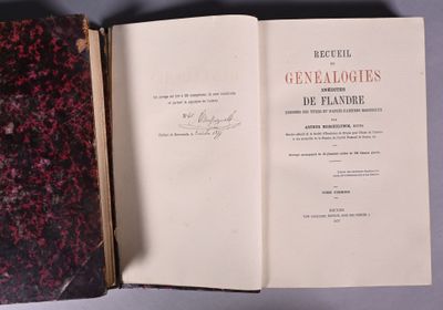 MERGHELYNCK (Arthur). RECUEIL DE GÉNÉALOGIES INÉDITES DE FLA…