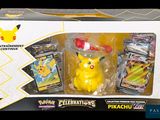 yellow pokemon pikachu toy in a box on a black background
