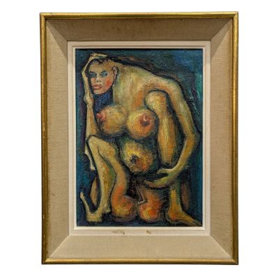 une image d'un tableau représentant une femme assise sur une chaise