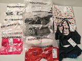 many different types of underwear on display on a table