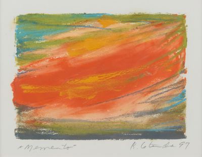 une image représentant un dessin d'un tableau aux couleurs orange et verte