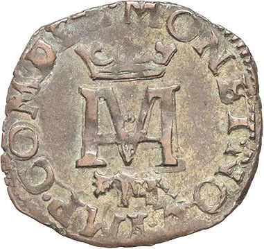 a silver coin with a crown on top of it