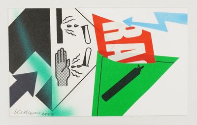 an image of a picture of a painting with different colors and shapes