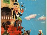 the cover of a book with an image of a man in a top hat riding a horse
