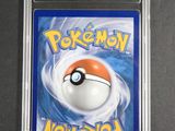 a close up of a pokemon card in a plastic case