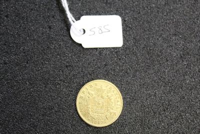 an image of a gold coin with a price tag on it