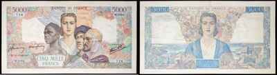 three different portraits of a man and a woman on a bank note