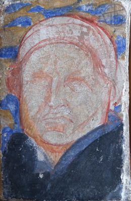 un tableau représentant un homme accroché au mur