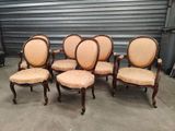 set of four victorian style dining chairs with upholstered seats
