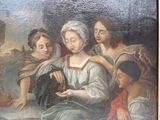 a painting of a group of people in a painting