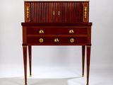 an image of a desk with a drawer on top of it