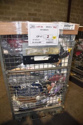a cart that has a lot of items in it