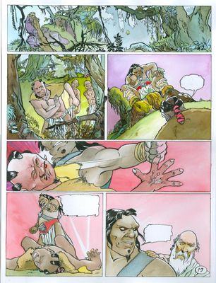 une image d'une bande dessinée avec un dessin d'homme et de femme