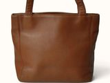 leather tote bag with zipper closure