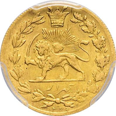 a close up of a gold coin with a lion on it
