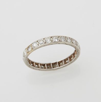 a white gold and diamond eternity ring