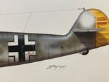 un dessin représentant un avion sur lequel figure un drapeau allemand