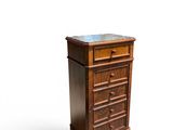 an image of a wooden chest of drawers on a white background