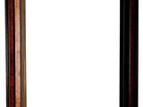 a wooden picture frame with a white background