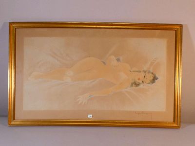 une image d'un tableau représentant une femme allongée sur un lit