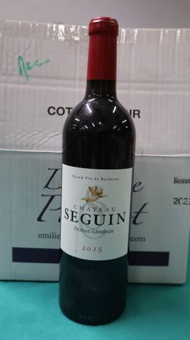 Lot de 6 bouteilles de vin rouge Château Seguin Bordeaux de 2015