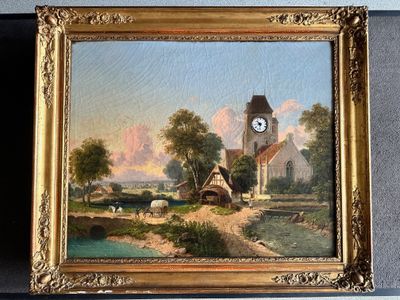 Ecole française du milieu du XIXe siècle - Paysage - Huile s…