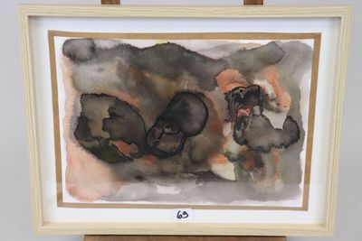 une image d'une image d'une peinture sur un chevalet