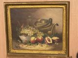 a picture of a painting of a still life with fruit