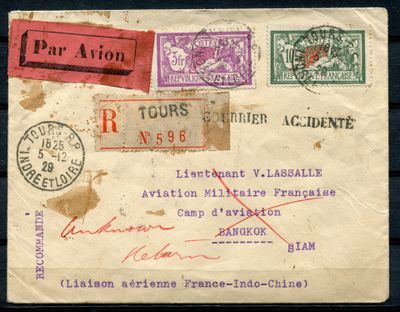 a close up of an old envelope with stamps on it