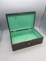 Boite Louis Philippe en placage à filets de bois clair, Dim … (photo 3)